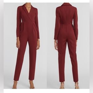 Maroon long sleeve blazer jumpsuit from Express. Never worn.